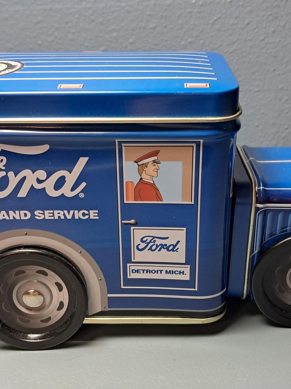 Ford Blue Tin Delivery Truck Collectible